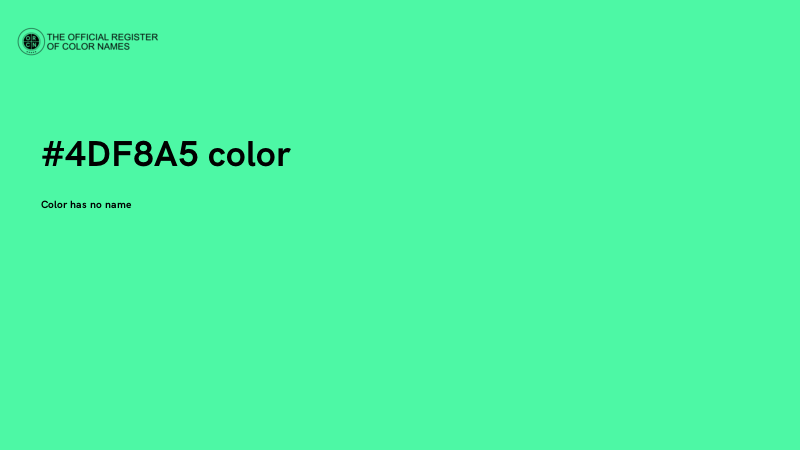 #4DF8A5 color image