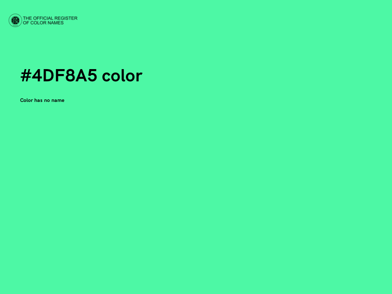 #4DF8A5 color image
