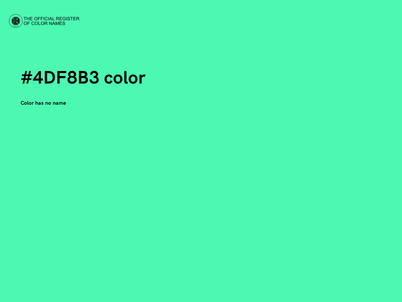 #4DF8B3 color image