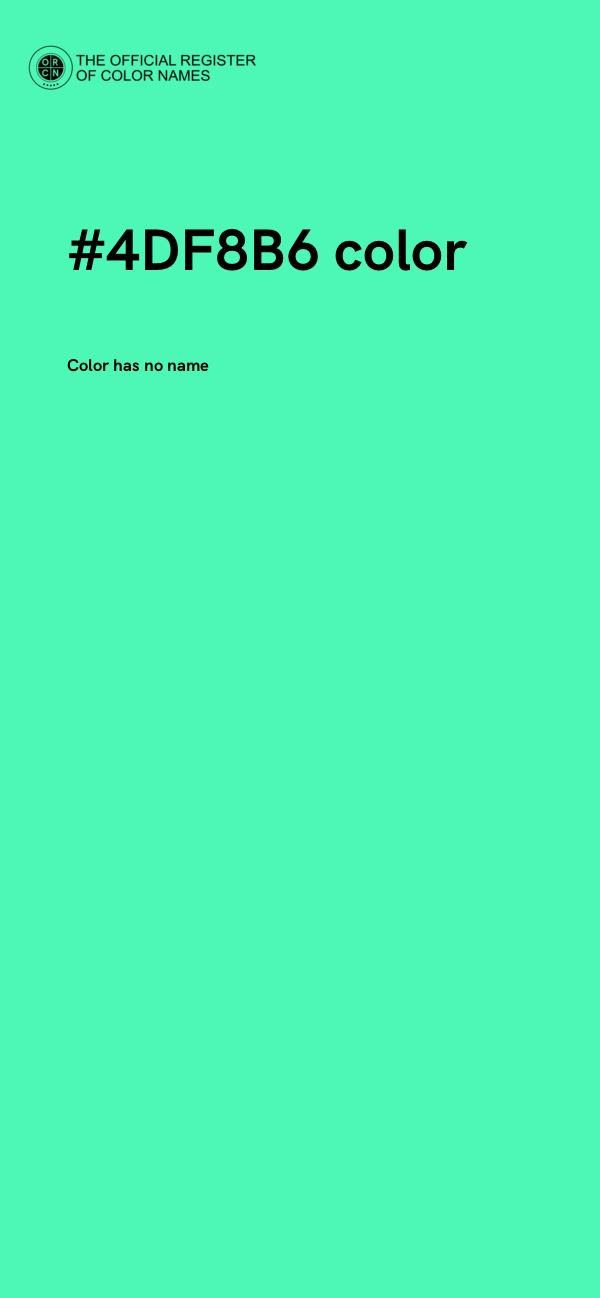 #4DF8B6 color image