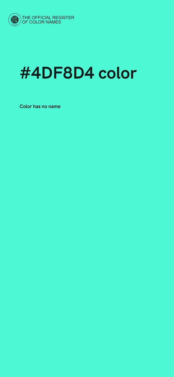#4DF8D4 color image