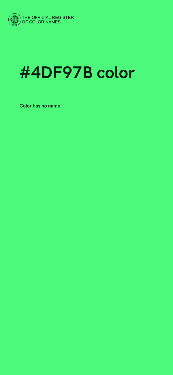 #4DF97B color image