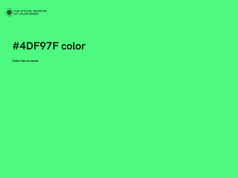 #4DF97F color image