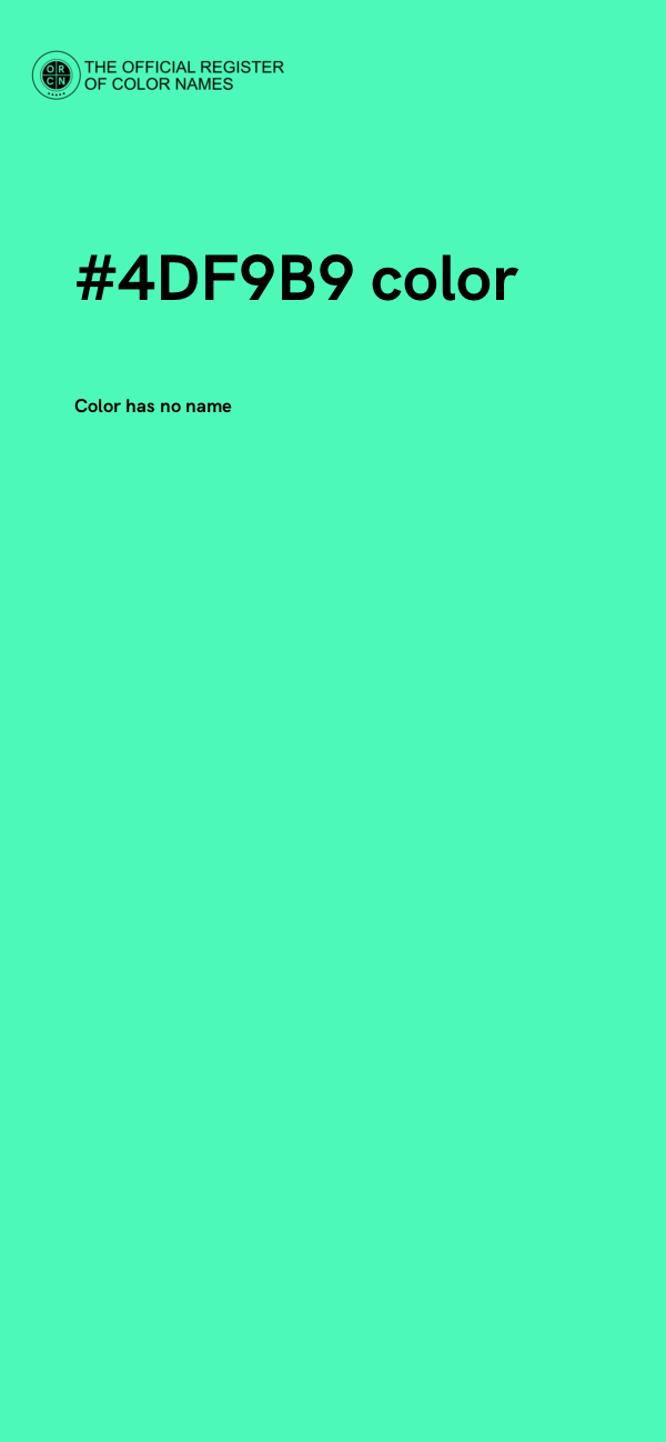 #4DF9B9 color image