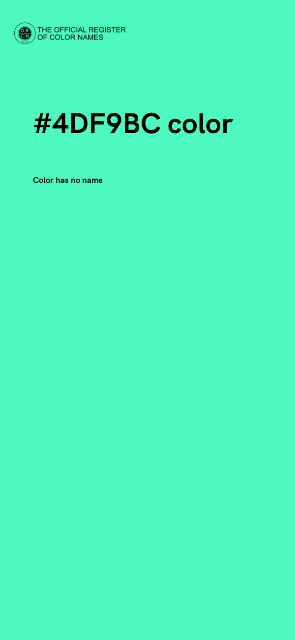 #4DF9BC color image