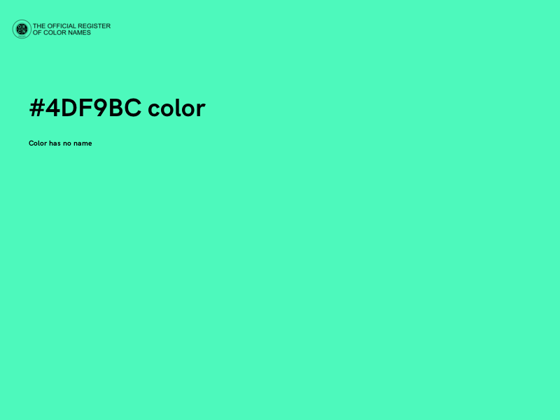 #4DF9BC color image