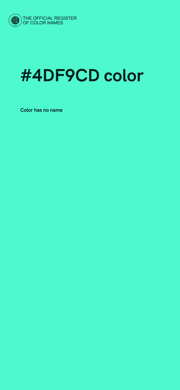 #4DF9CD color image
