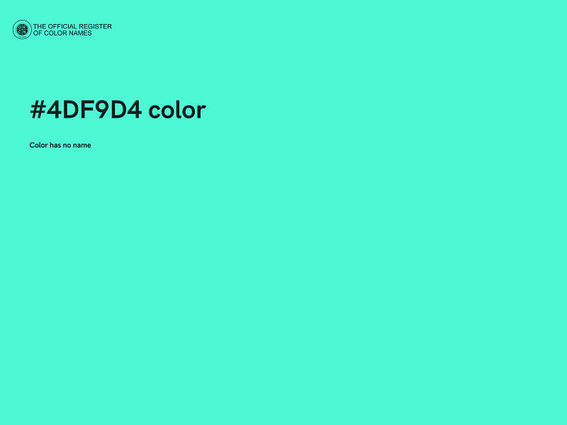 #4DF9D4 color image