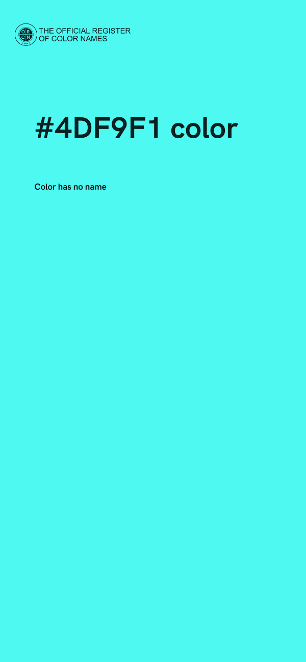 #4DF9F1 color image