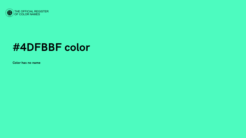 #4DFBBF color image