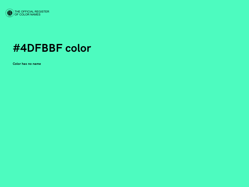 #4DFBBF color image