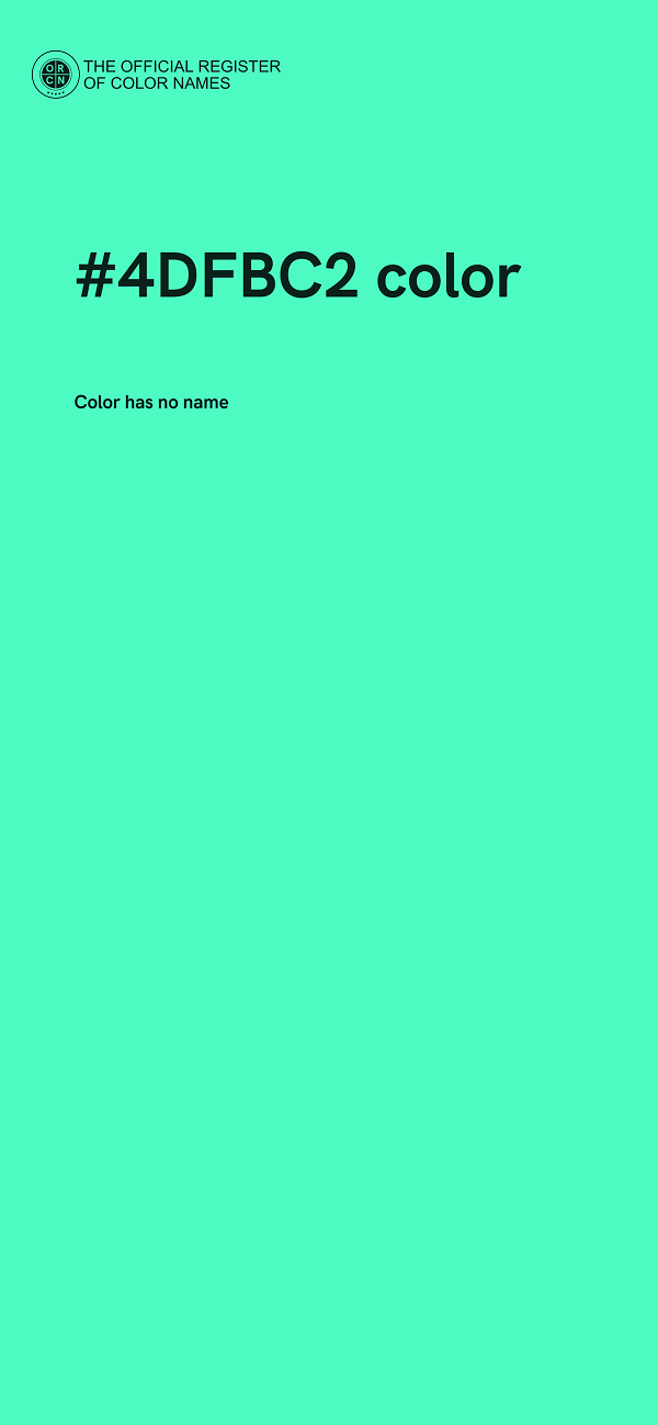 #4DFBC2 color image
