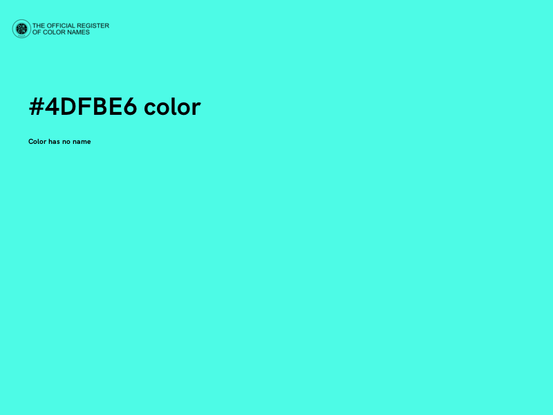 #4DFBE6 color image