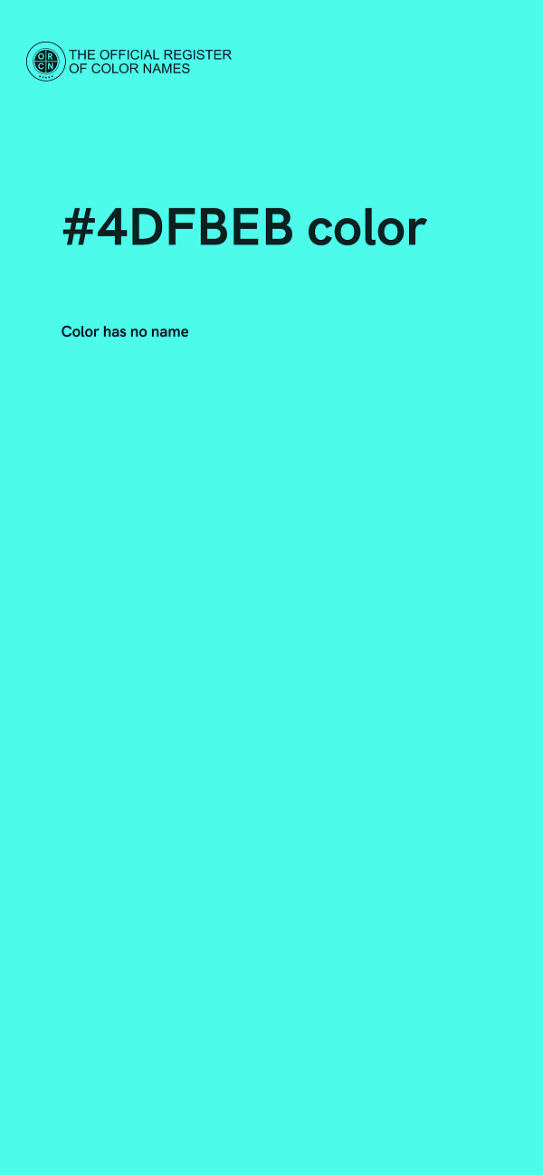 #4DFBEB color image