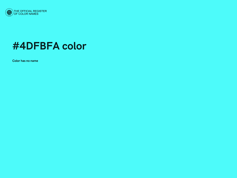 #4DFBFA color image