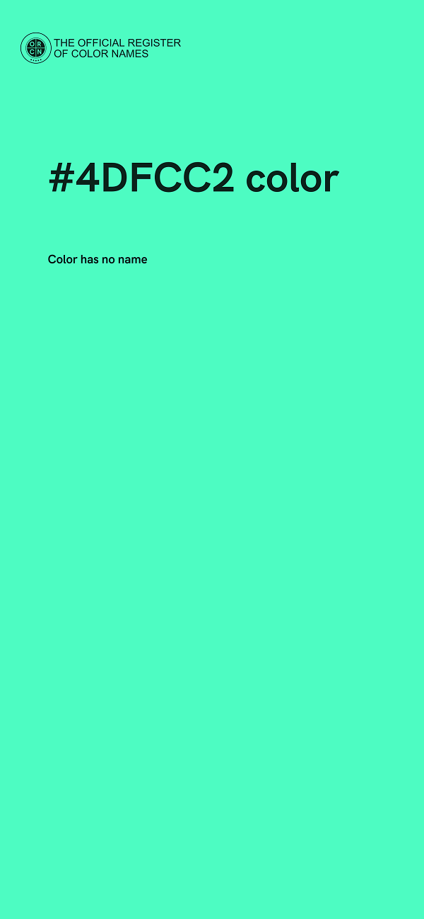 #4DFCC2 color image