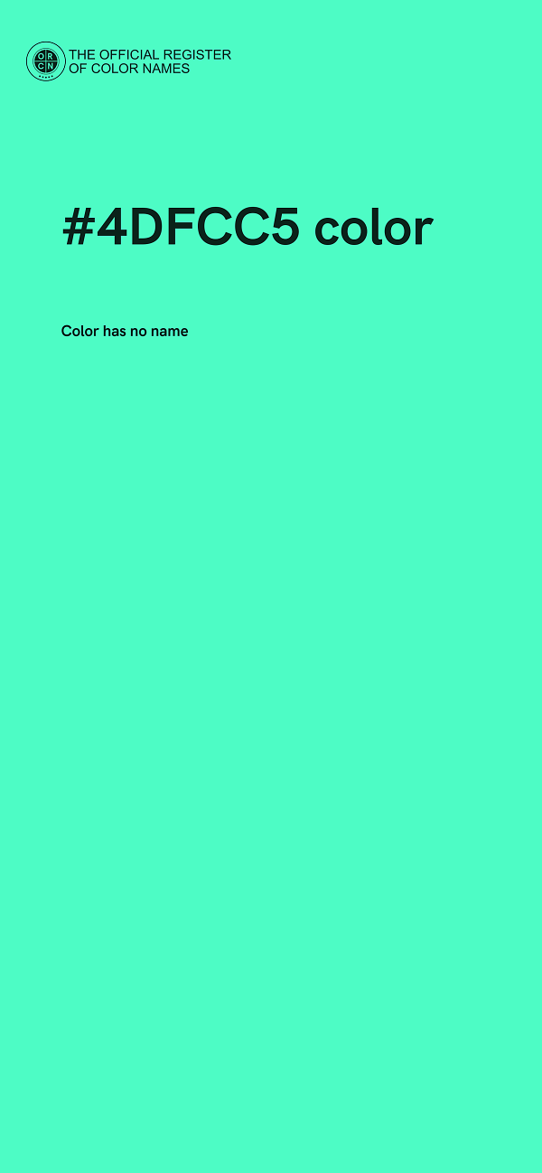 #4DFCC5 color image