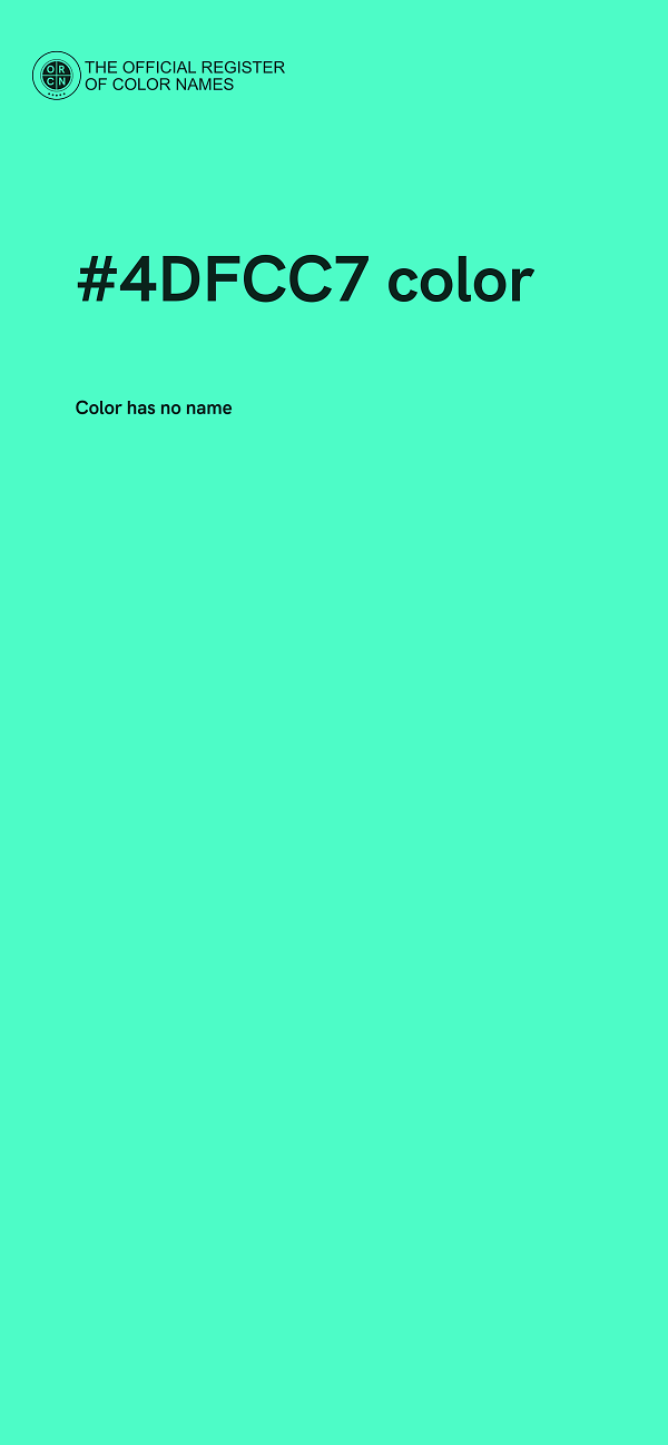 #4DFCC7 color image