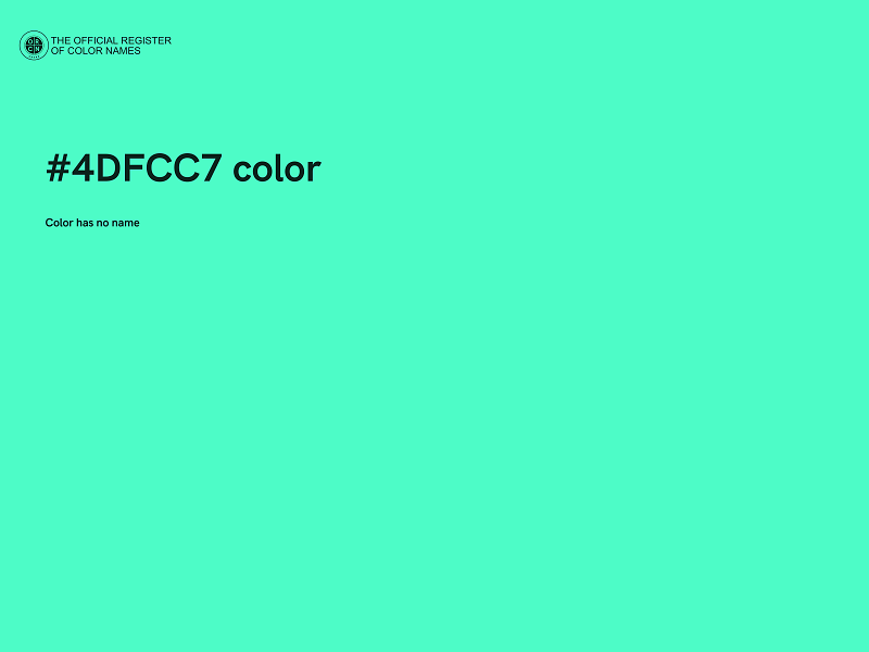 #4DFCC7 color image