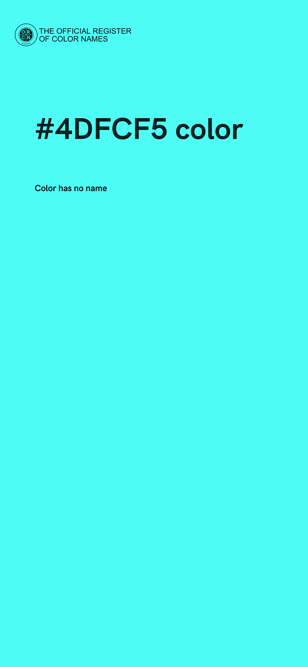 #4DFCF5 color image