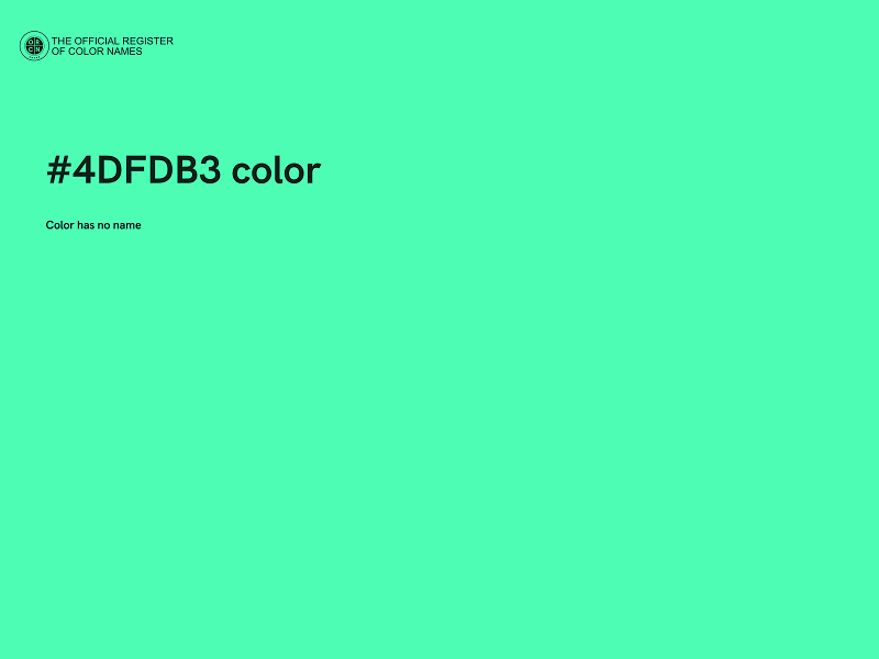 #4DFDB3 color image