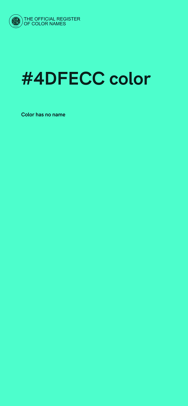 #4DFECC color image