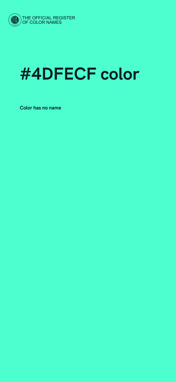 #4DFECF color image