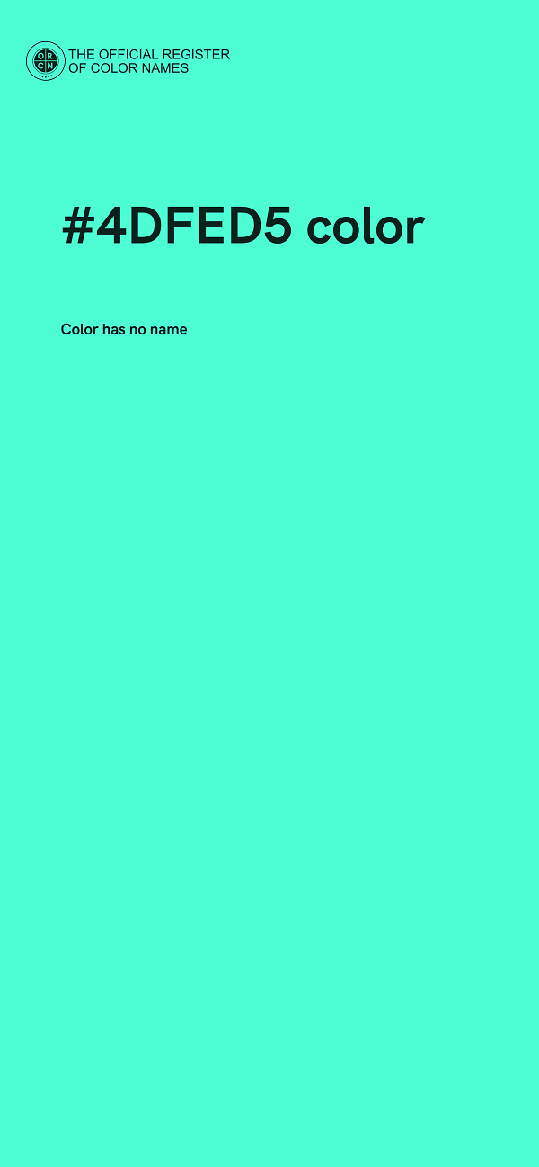 #4DFED5 color image