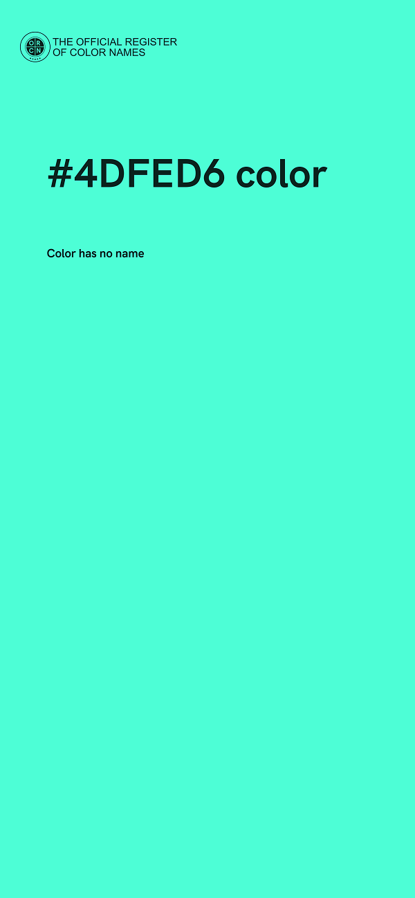 #4DFED6 color image