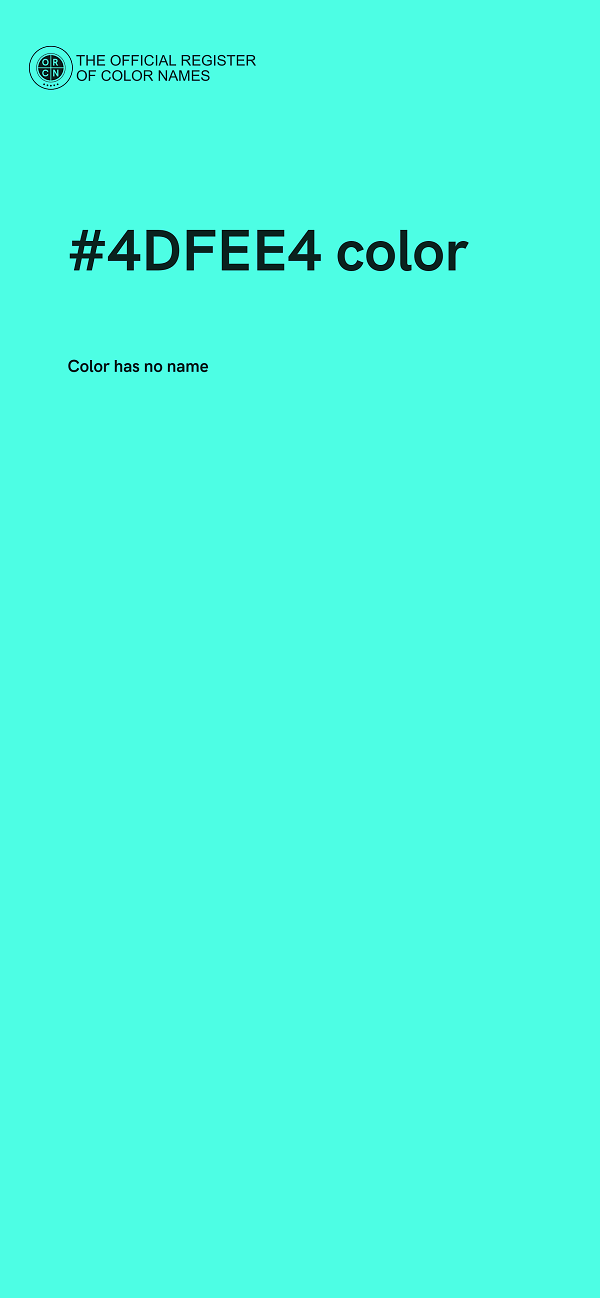 #4DFEE4 color image
