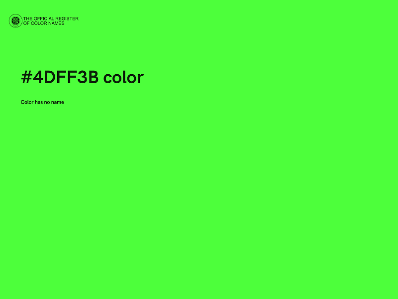 #4DFF3B color image