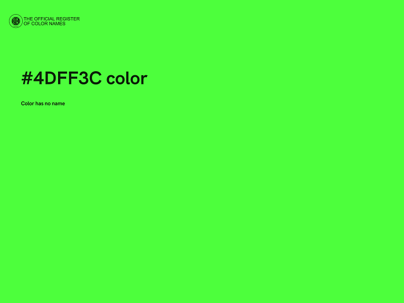 #4DFF3C color image