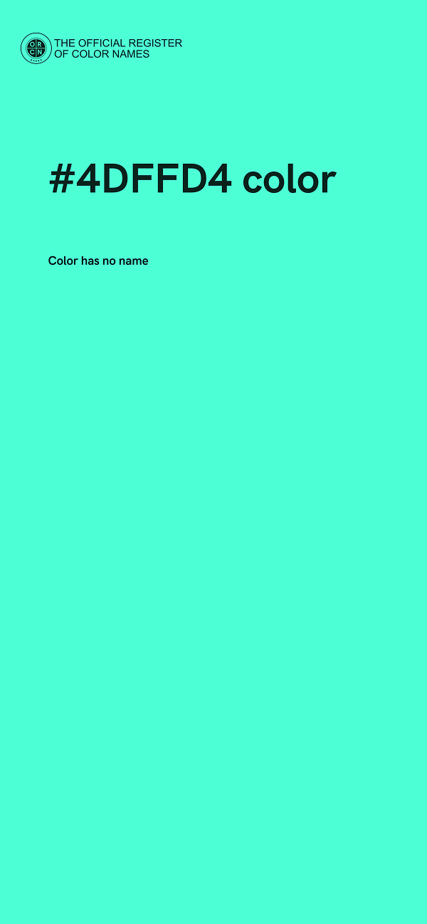 #4DFFD4 color image