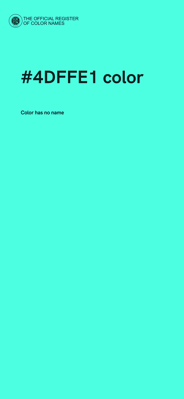 #4DFFE1 color image