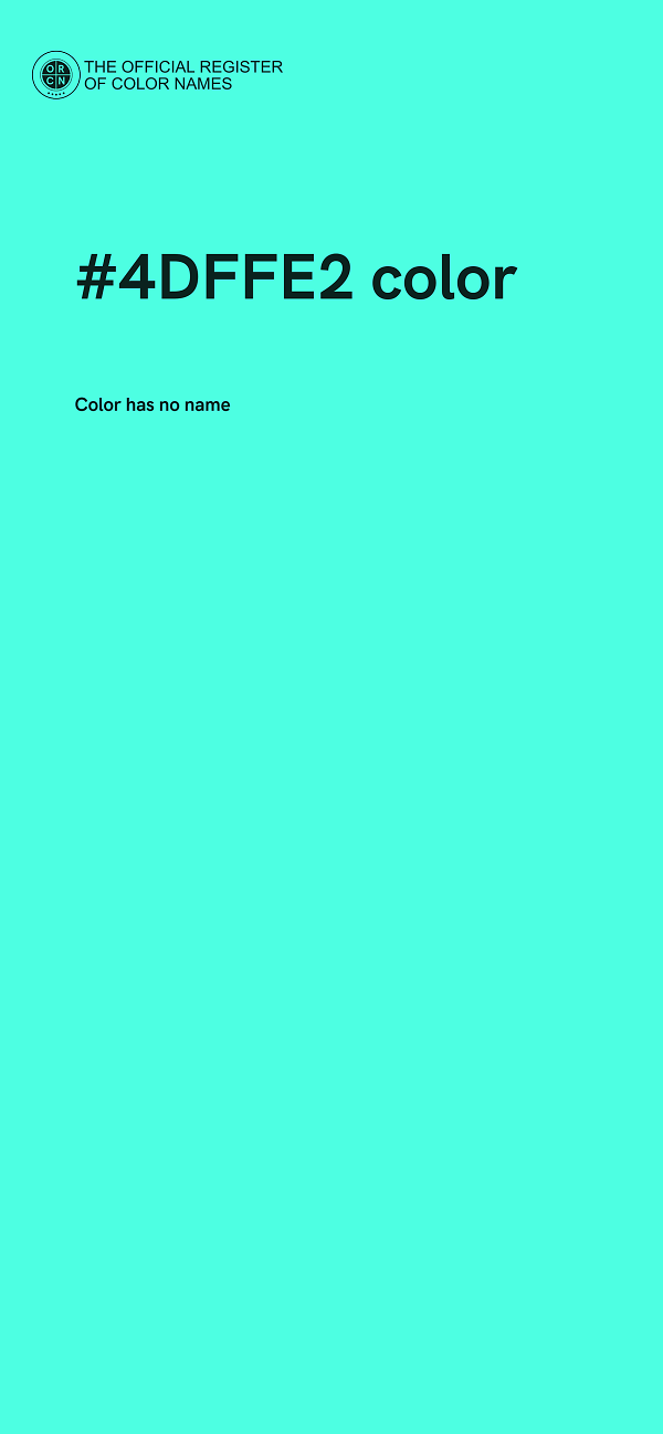 #4DFFE2 color image