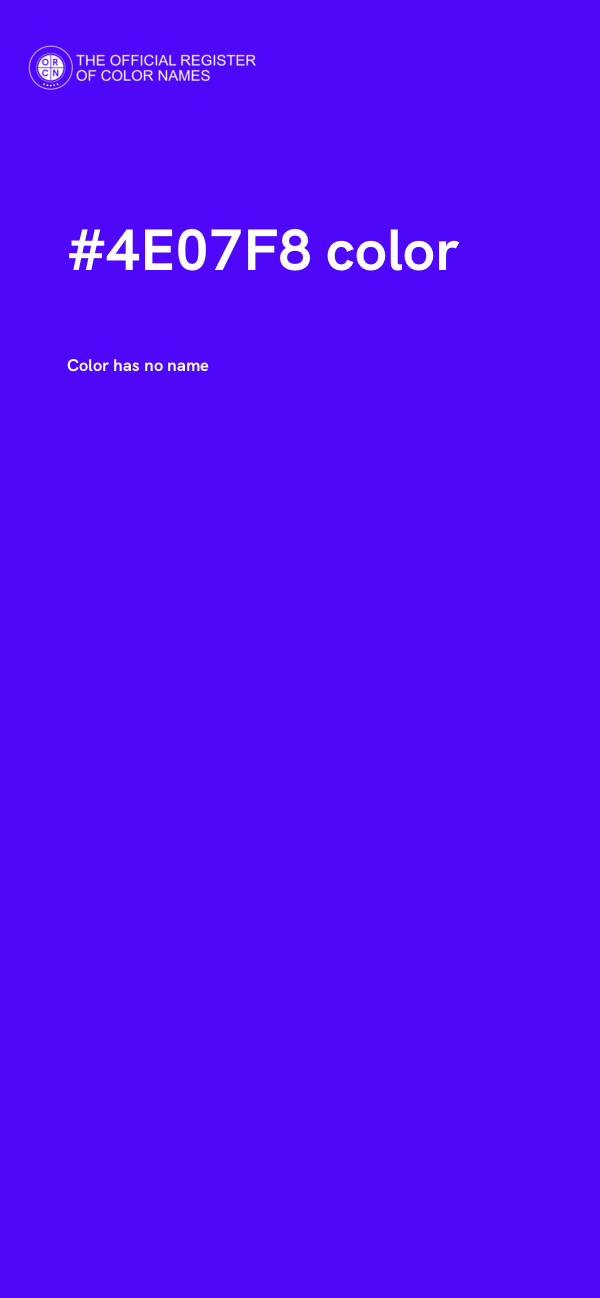 #4E07F8 color image