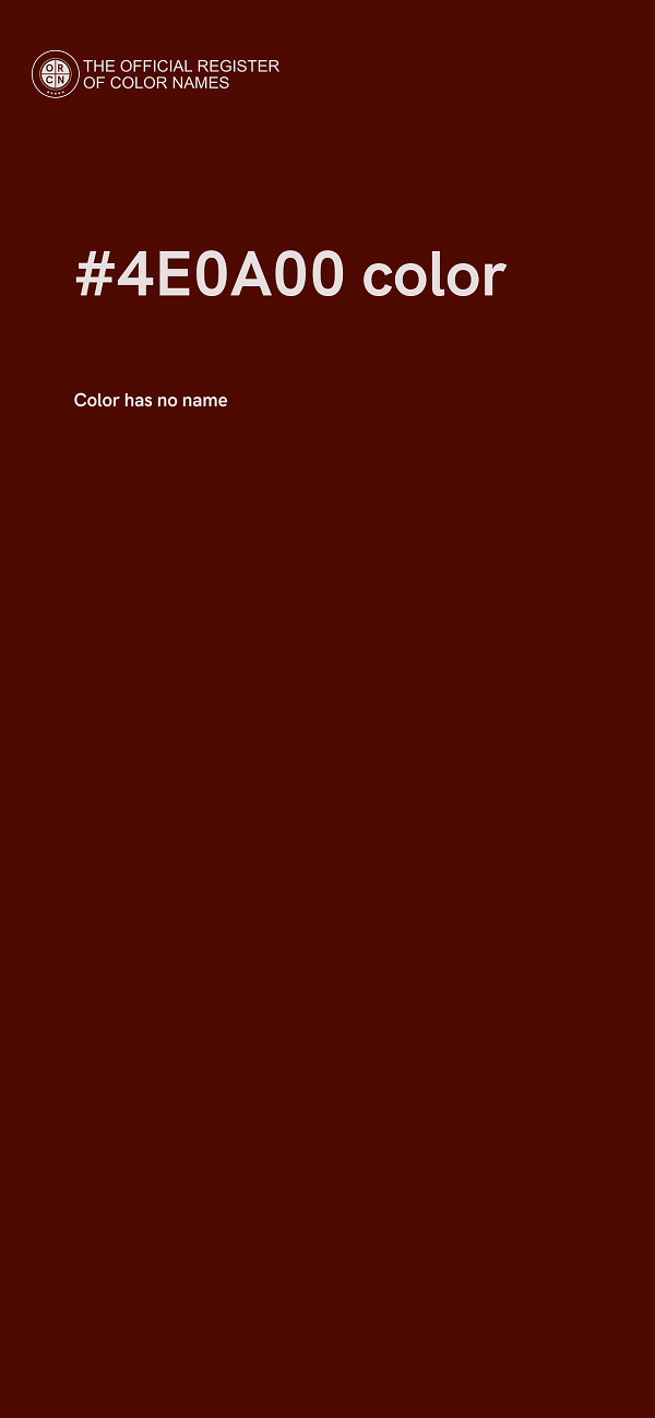 #4E0A00 color image