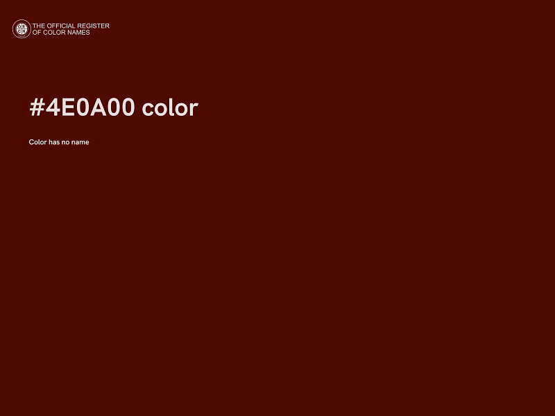 #4E0A00 color image