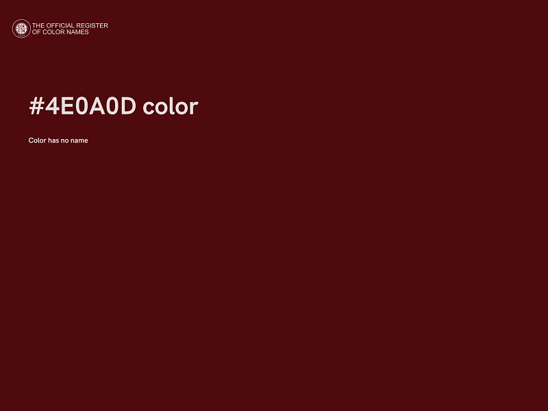 #4E0A0D color image