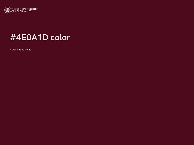 #4E0A1D color image