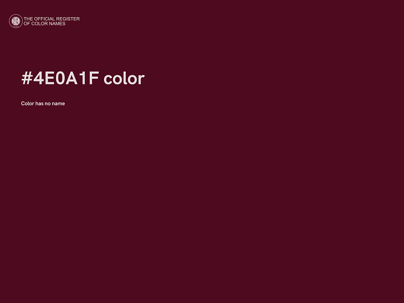 #4E0A1F color image