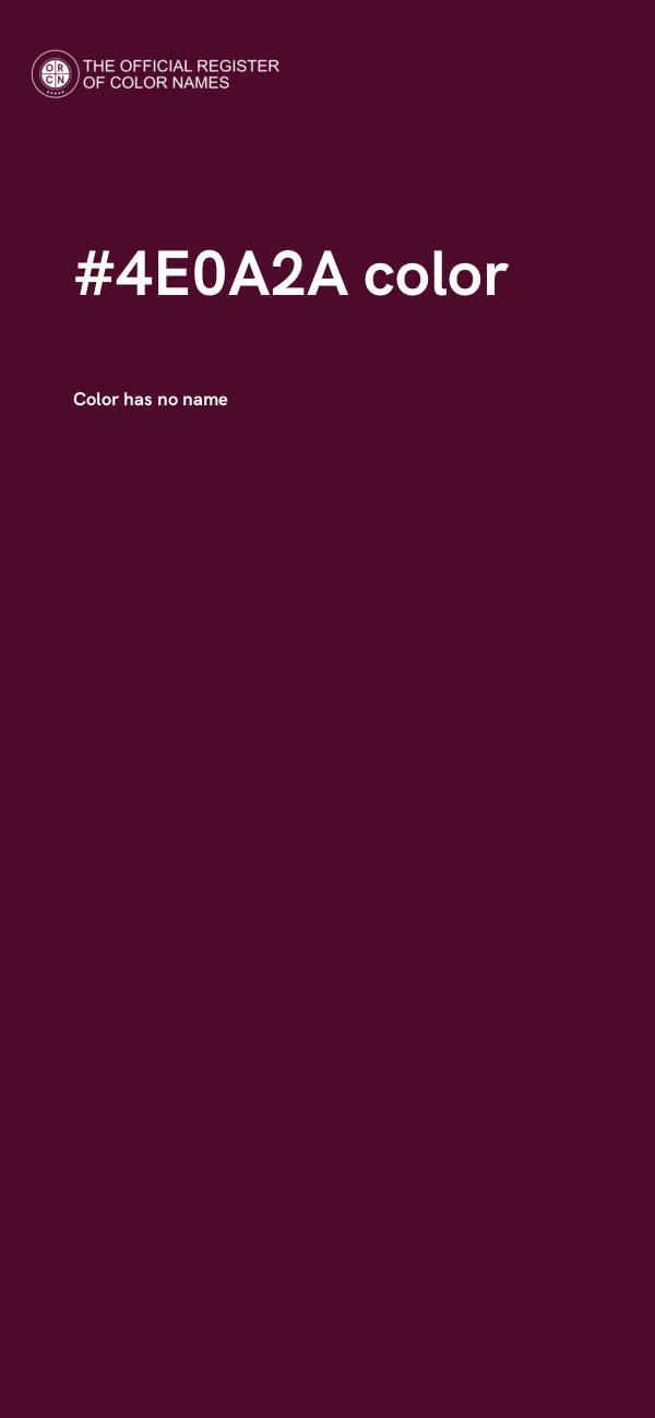 #4E0A2A color image
