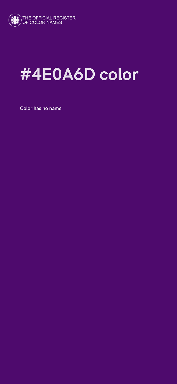 #4E0A6D color image