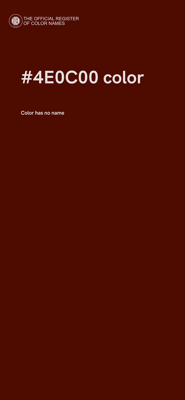#4E0C00 color image