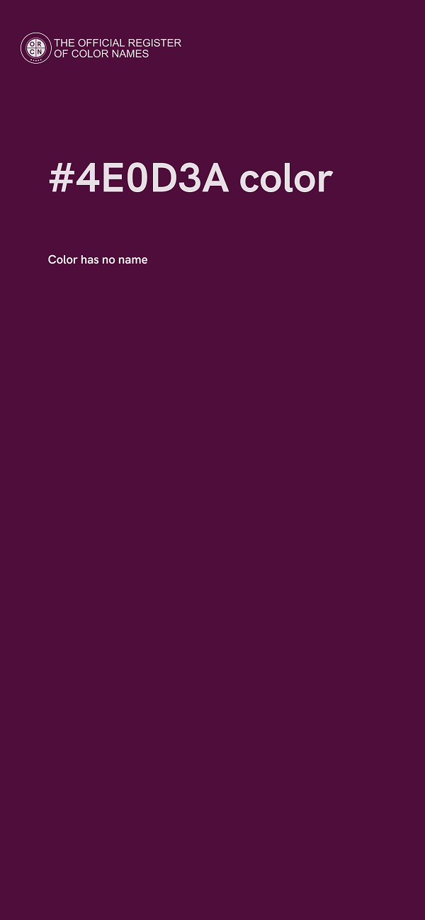 #4E0D3A color image