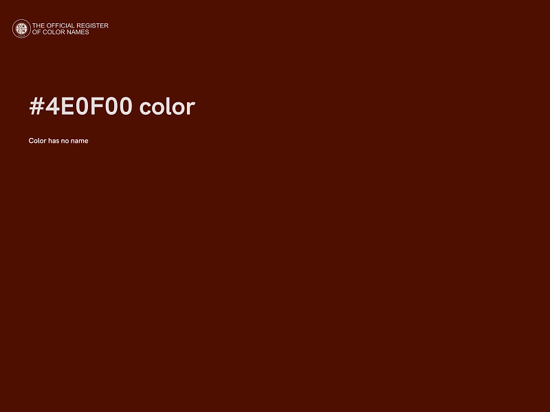 #4E0F00 color image