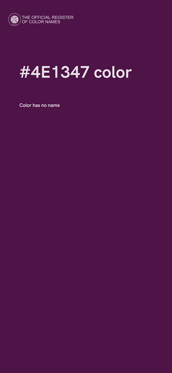 #4E1347 color image