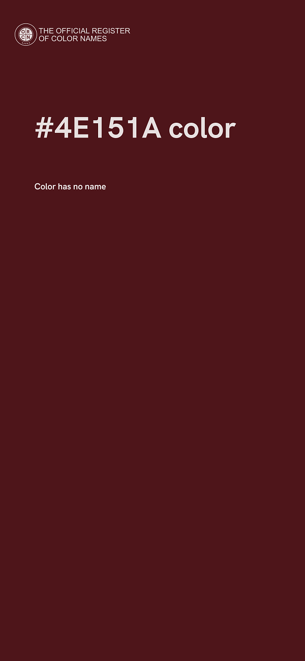 #4E151A color image