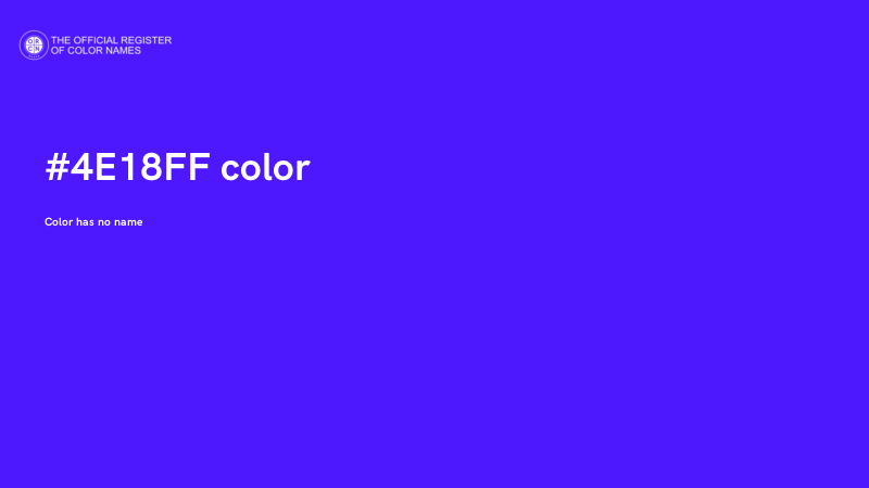 #4E18FF color image
