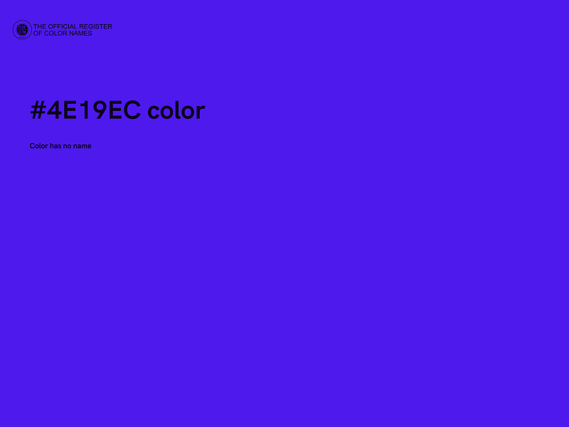 #4E19EC color image